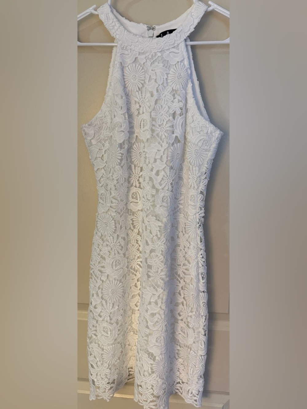 Lulus white High Colllar Mini Dress Women's Sz Small